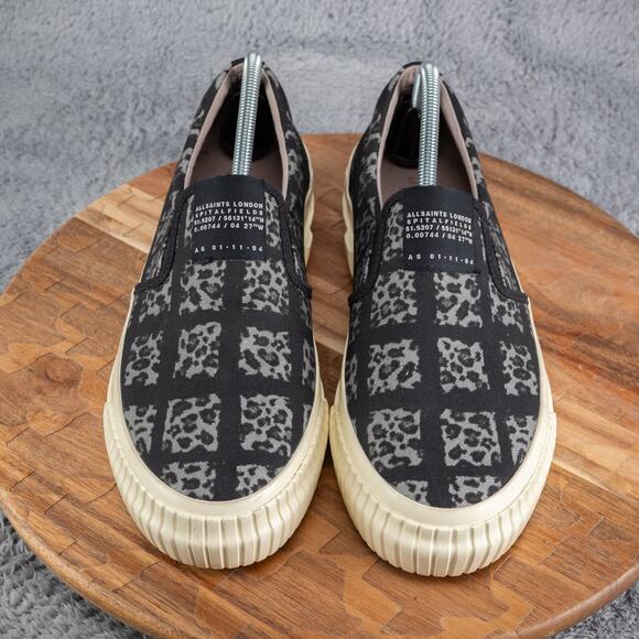 Allsaints London Spitalfields Slip On Cube Low Top Sneakers Men's 10 US 43 EU - Picture 2 of 9